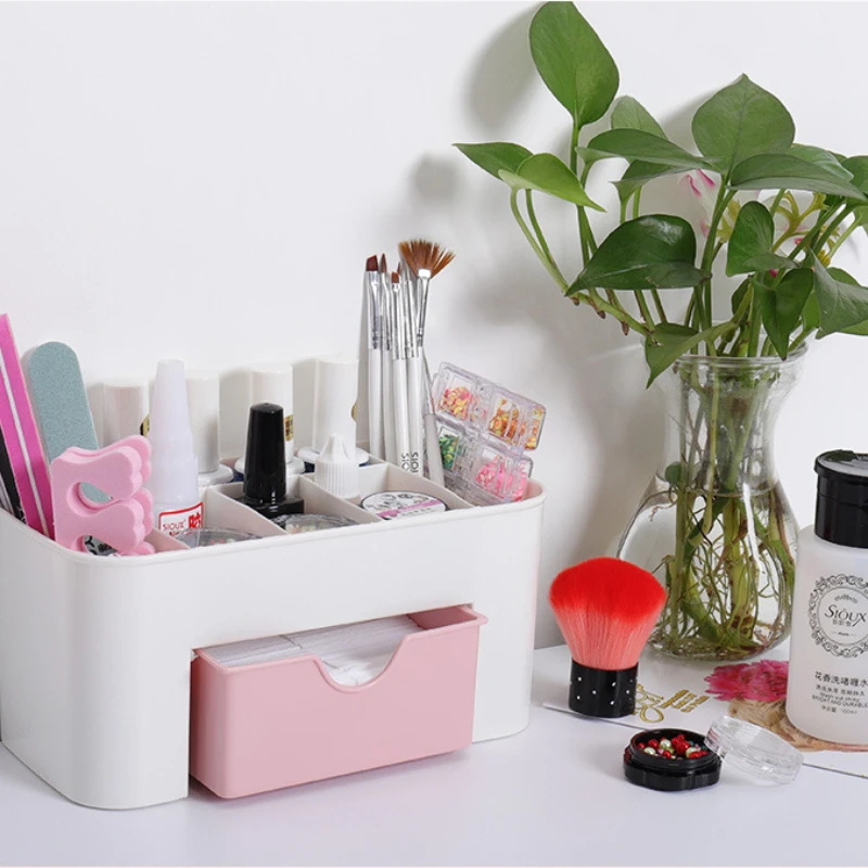 Nail Art Organizer Desktop Dra - đánh giá và giá Desk Setup Shelf