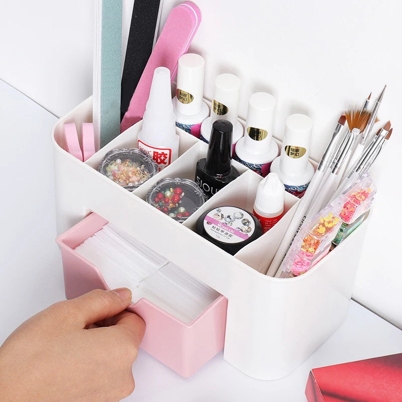 Nail Art Organizer Desktop Dra - đánh giá và giá Desk Setup Shelf
