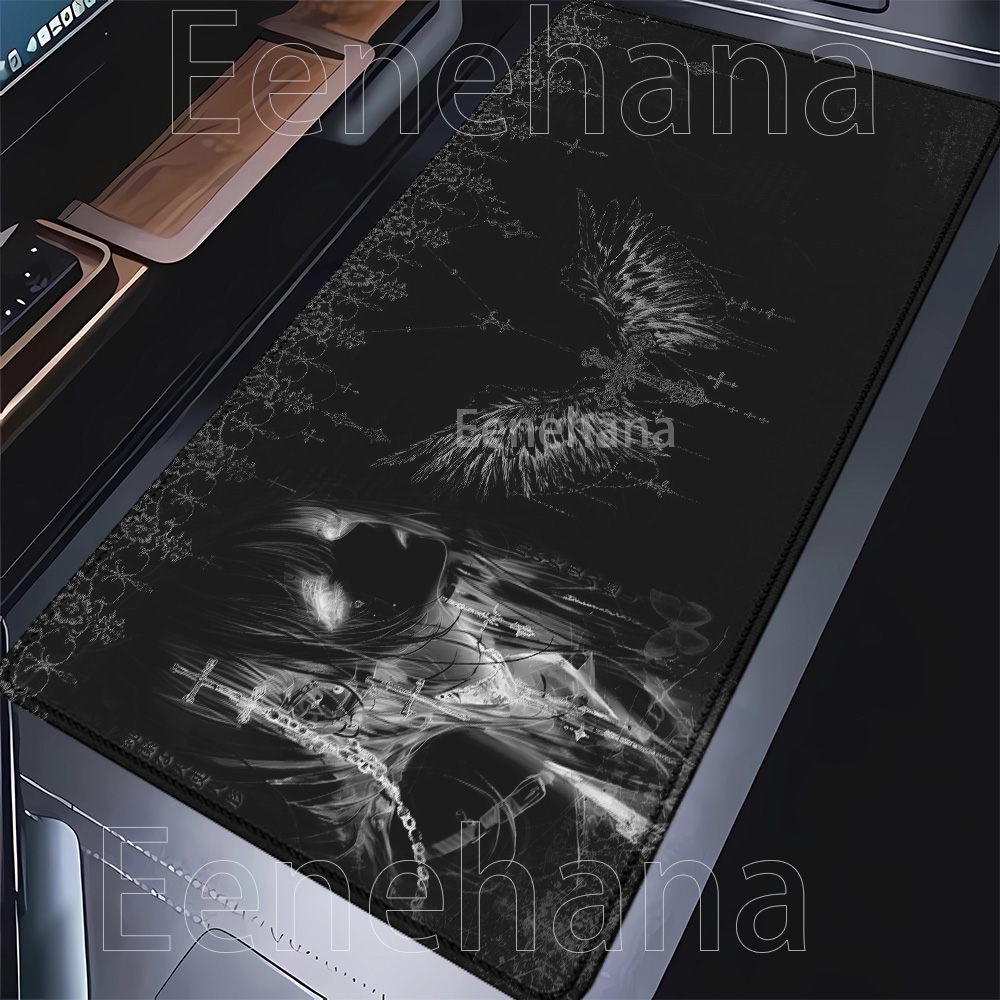 Mousepad Black White Anime Aes - đánh giá và giá Desk Setup Accessories Aesthetic