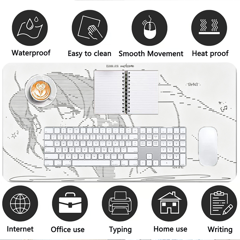 1Pcs Leather Mouse Pad Anime A - đánh giá và giá Desk Setup Rug